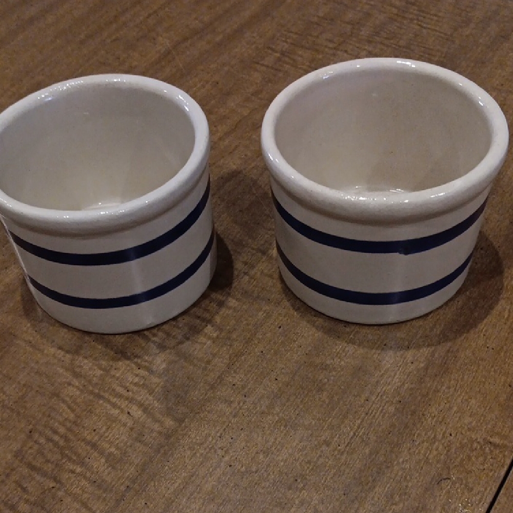 Striped Ceramic Crocks